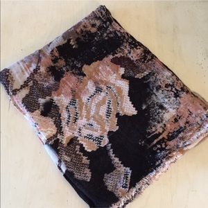 DONATED Rose Print Scarf